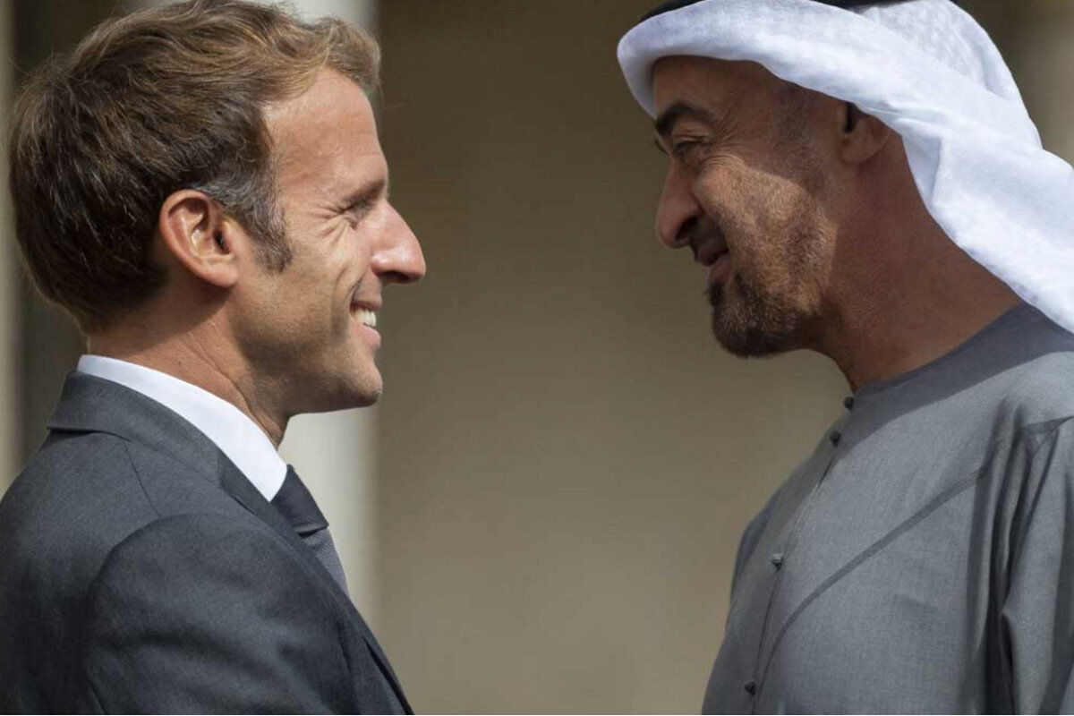 Emmanuel Macron ve Şeyh Muhammed bin Zayed el-Nahyan